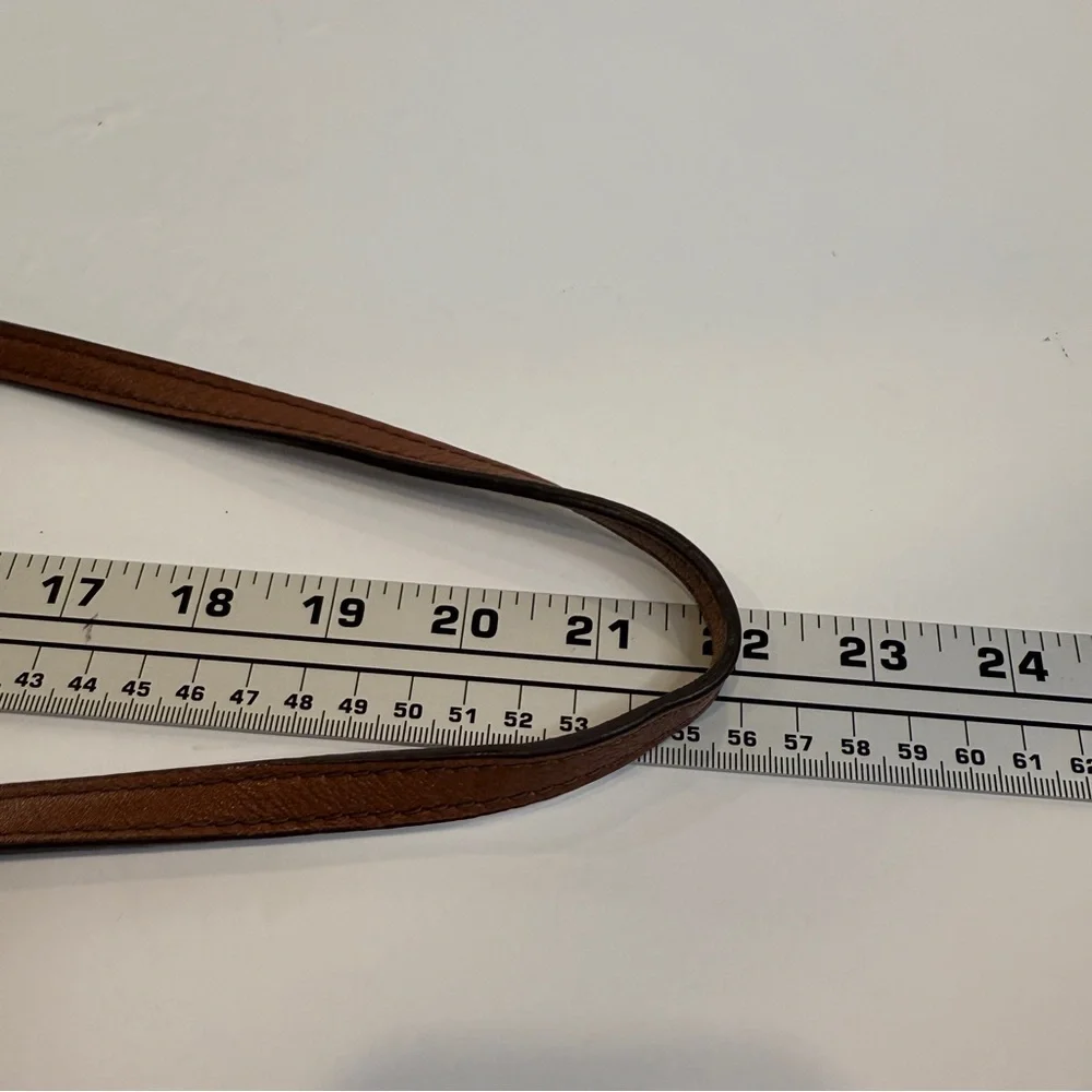 ✨ Banana Republic Chestnut Leather Half Moon Crossbody – Preloved Luxe Classic - Picture 5 of 16